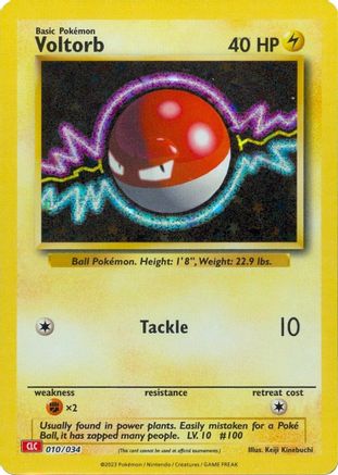 Voltorb - 010/034 - Holofoil Trading Card Game Classic - Classic Collection