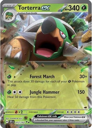 Torterra ex - 012/162 - Holofoil SV05 Temporal Forces - Double Rare