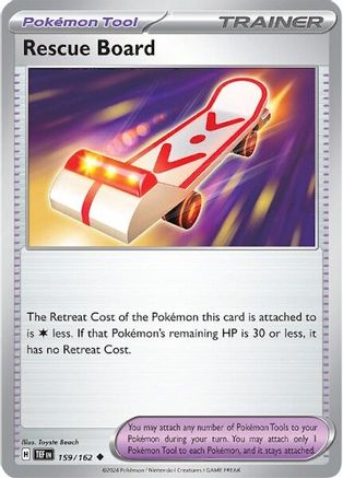 Rescue Board - 159/162 - Reverse Holofoil SV05 Temporal Forces - Uncommon