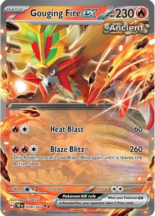Gouging Fire ex - 038/162 - Holofoil SV05 Temporal Forces - Double Rare