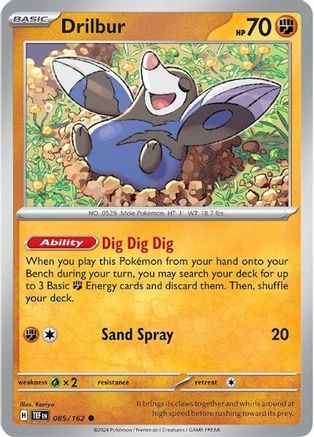 Drilbur - 085/162 - Reverse Holofoil SV05 Temporal Forces - Common