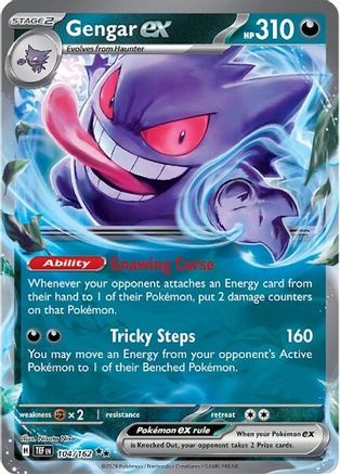 Gengar ex - 104/162 - Holofoil SV05 Temporal Forces - Double Rare