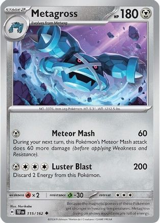 Metagross - 115/162 - Reverse Holofoil SV05 Temporal Forces - Uncommon