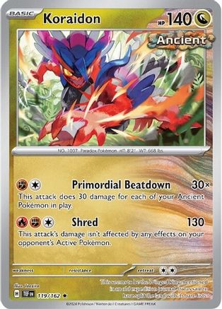 Koraidon - 119/162 - Holofoil SV05 Temporal Forces - Rare
