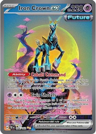 Iron Crown ex - 206/162 - Holofoil SV05 Temporal Forces - Special Illustration Rare
