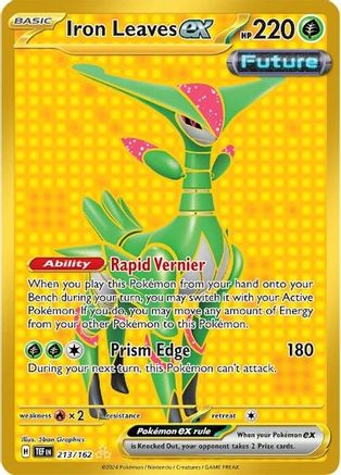 Iron Leaves ex - 213/162 - Holofoil SV05 Temporal Forces - Hyper Rare