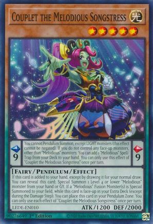 Couplet the Melodious Songstress (LEDE-EN010) - Legacy of Destruction 1st Edition