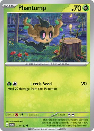 Phantump - 012/167 - Reverse Holofoil SV06 Twilight Masquerade - Common