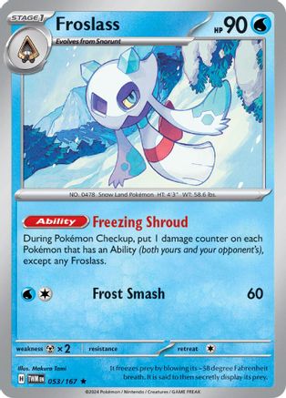 Froslass - 053/167 - Reverse Holofoil SV06 Twilight Masquerade - Rare