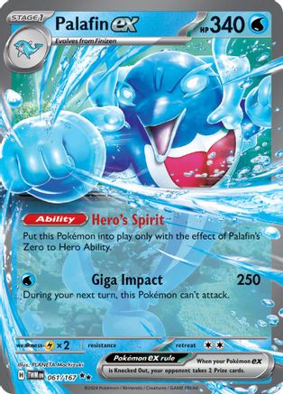 Palafin ex - 061/167 - Holofoil SV06 Twilight Masquerade - Double Rare