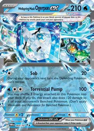 Wellspring Mask Ogerpon ex - 064/167 - Holofoil SV06 Twilight Masquerade - Double Rare