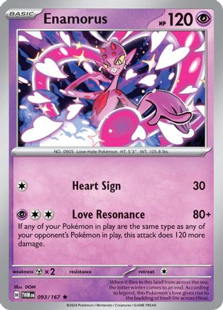 Enamorus - 093/167 - Reverse Holofoil SV06 Twilight Masquerade - Rare
