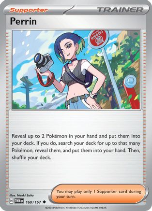 Perrin - 160/167 - Reverse Holofoil SV06 Twilight Masquerade - Uncommon