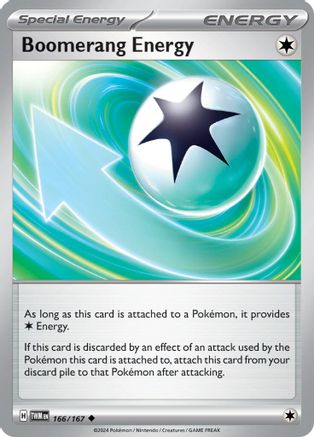 Boomerang Energy - 166/167 - Reverse Holofoil SV06 Twilight Masquerade - Uncommon