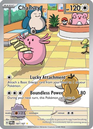 Chansey - 187/167 - Holofoil SV06 Twilight Masquerade - Illustration Rare