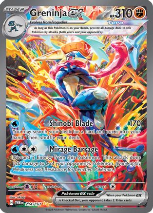 Greninja ex - 214/167 - Holofoil SV06 Twilight Masquerade - Special Illustration Rare