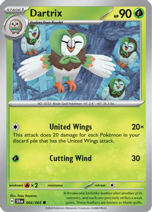 Dartrix - 004/064 - Reverse Holofoil SV Shrouded Fable - Common