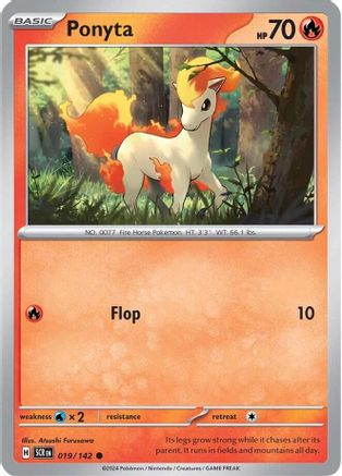 Ponyta - 019/142 - Reverse Holofoil SV07 Stellar Crown - Common