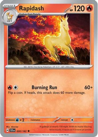 Rapidash - 020/142 SV07 Stellar Crown - Uncommon
