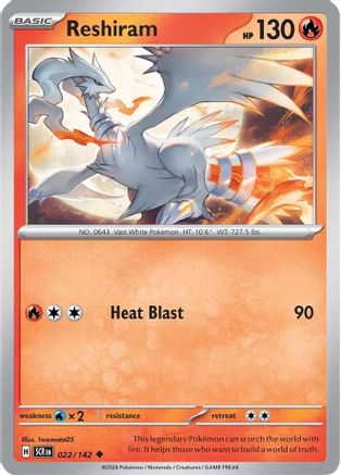 Reshiram - 022/142 SV07 Stellar Crown - Uncommon