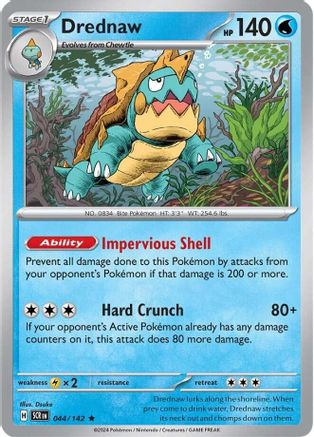 Drednaw - 044/142 - Holofoil SV07 Stellar Crown - Rare