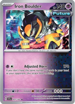 Iron Boulder - 071/142 - Holofoil SV07 Stellar Crown - Rare