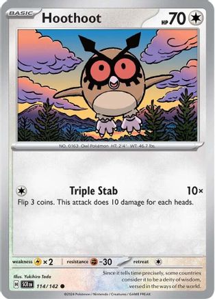 Hoothoot - 114/142 SV07 Stellar Crown - Common