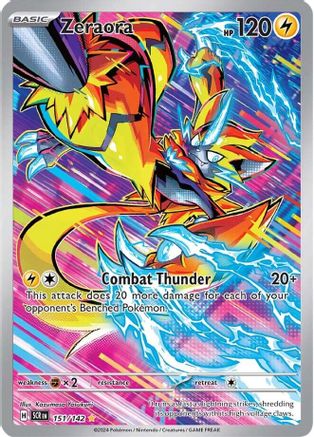 Zeraora - 151/142 - Holofoil SV07 Stellar Crown - Illustration Rare