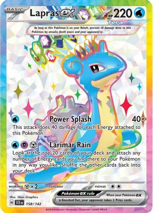 Lapras ex - 158/142 - Holofoil SV07 Stellar Crown - Ultra Rare