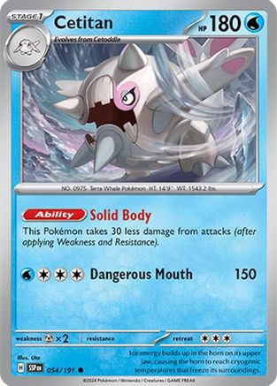 Cetitan - 054/191 - Reverse Holofoil SV08 Surging Sparks - Common