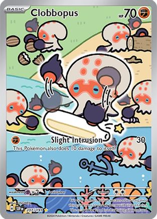 Clobbopus - 207/191 - Holofoil SV08 Surging Sparks - Illustration Rare