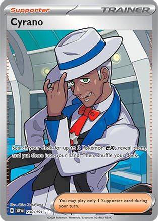Cyrano - 230/191 - Holofoil SV08 Surging Sparks - Ultra Rare