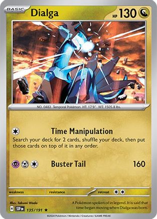 Dialga - 135/191 - Holofoil SV08 Surging Sparks - Rare