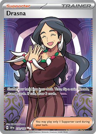 Drasna - 231/191 - Holofoil SV08 Surging Sparks - Ultra Rare
