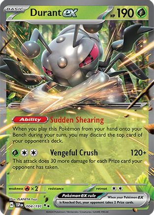 Durant ex - 004/191 - Holofoil SV08 Surging Sparks - Double Rare