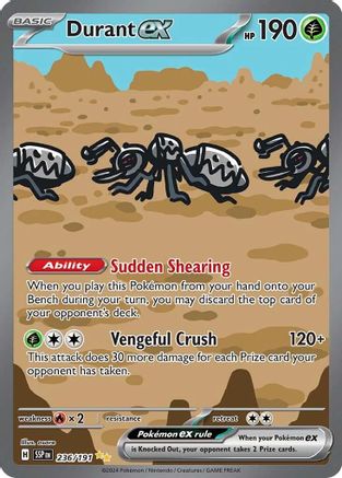 Durant ex - 236/191 - Holofoil SV08 Surging Sparks - Special Illustration Rare