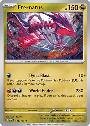 Eternatus - 141/191 - Reverse Holofoil SV08 Surging Sparks - Rare