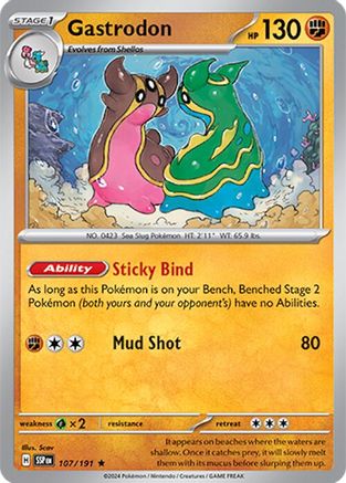 Gastrodon - 107/191 - Reverse Holofoil SV08 Surging Sparks - Rare