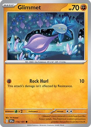 Glimmet - 114/191 - Reverse Holofoil SV08 Surging Sparks - Common