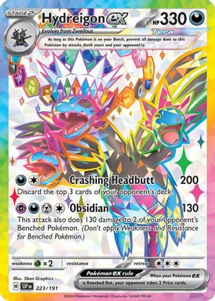 Hydreigon ex - 223/191 - Holofoil SV08 Surging Sparks - Ultra Rare