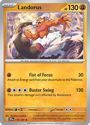 Landorus - 110/191 - Holofoil SV08 Surging Sparks - Rare