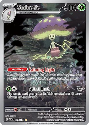 Shiinotic - 194/191 - Holofoil SV08 Surging Sparks - Illustration Rare