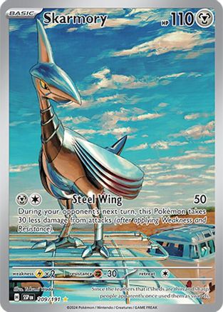 Skarmory - 209/191 - Holofoil SV08 Surging Sparks - Illustration Rare