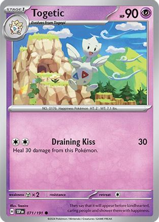 Togetic - 071/191 - Reverse Holofoil SV08 Surging Sparks - Common