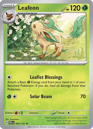 Leafeon - 005/131 - Reverse Holofoil SV Prismatic Evolutions - Rare