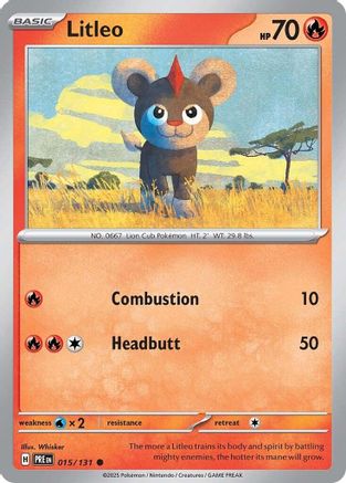 Litleo - 015/131 - Reverse Holofoil SV Prismatic Evolutions - Common