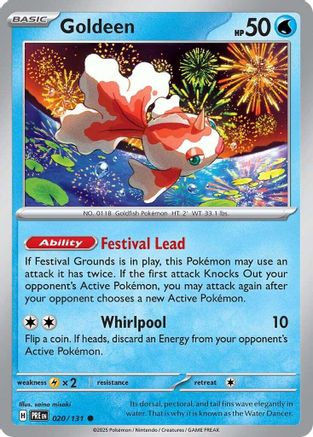 Goldeen - 020/131 - Reverse Holofoil SV Prismatic Evolutions - Common