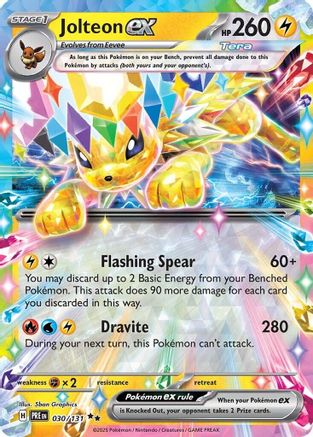 Jolteon ex - 030/131 - Reverse Holofoil SV Prismatic Evolutions - Double Rare