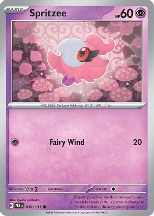 Spritzee - 038/131 - Reverse Holofoil SV Prismatic Evolutions - Common