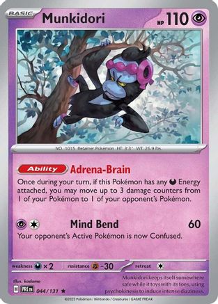 Munkidori - 044/131 - Holofoil SV Prismatic Evolutions - Rare